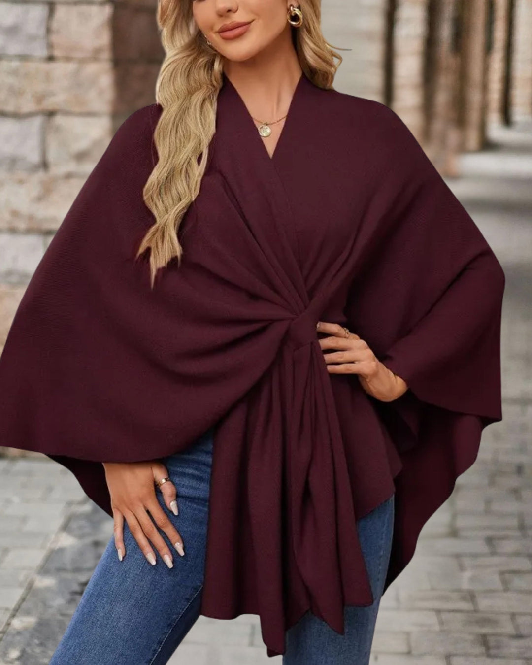 Poncho i elleve farver