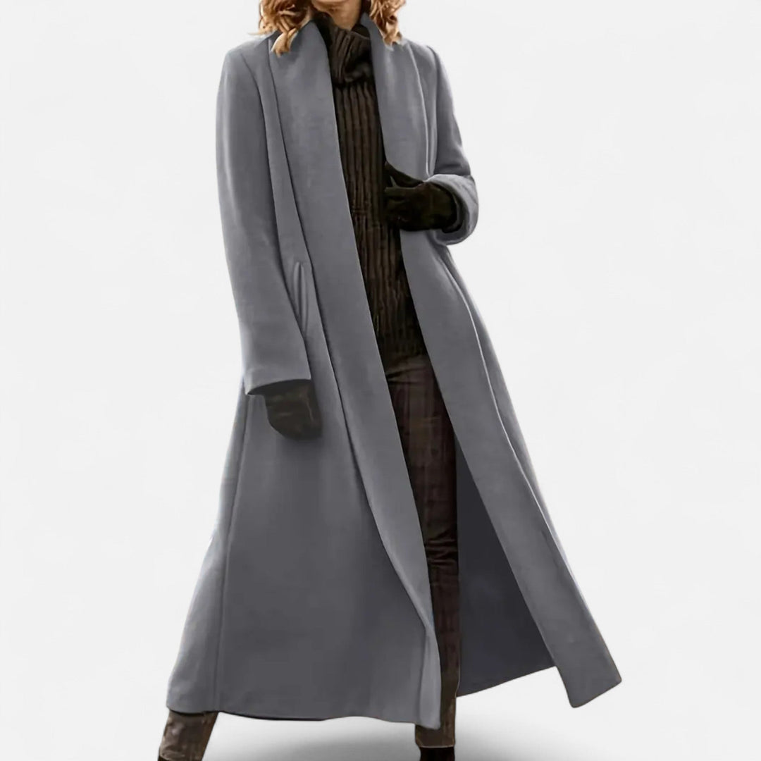 Plus Size Trenchcoat med Reverskrave - Tidløs Elegance i Lang Silhuet, 100% Polyester 0