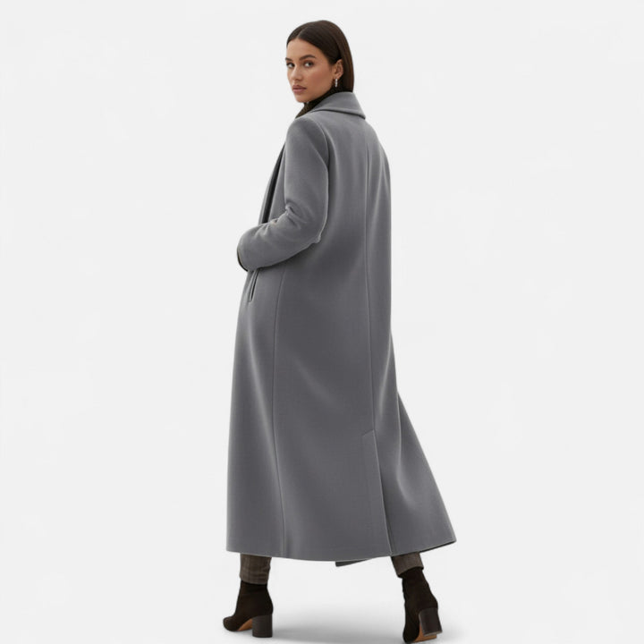 Plus Size Trenchcoat med Reverskrave - Tidløs Elegance i Lang Silhuet, 100% Polyester 2