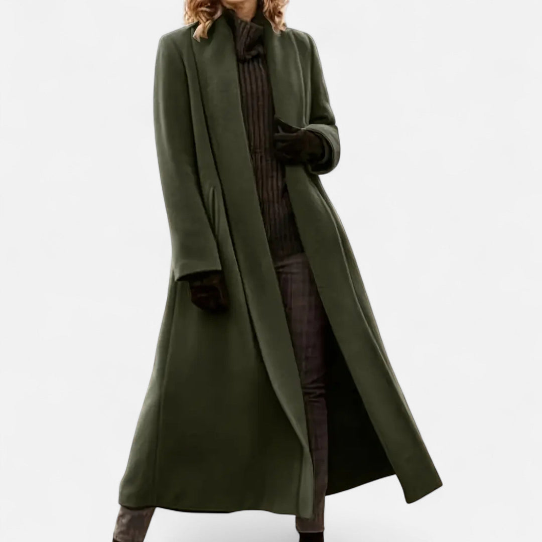 Plus Size Trenchcoat med Reverskrave - Tidløs Elegance i Lang Silhuet, 100% Polyester 6
