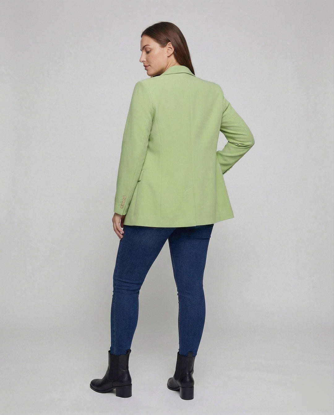 Dobbeltradet Blazer Dame med Reverskrave - Oversized Pasform - billede 5