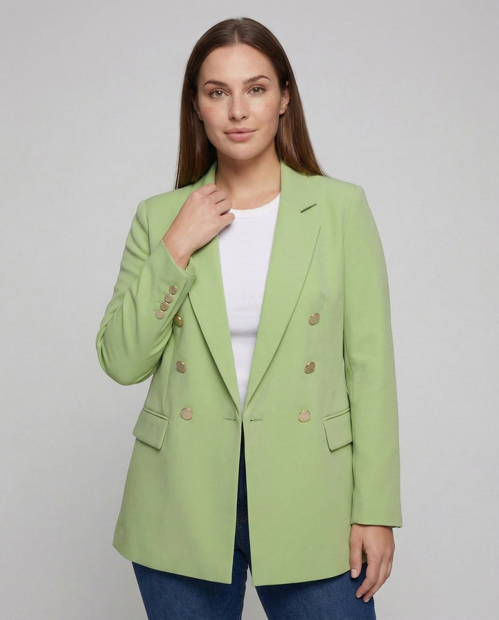 Dobbeltradet Blazer Dame med Reverskrave - Oversized Pasform - billede 3